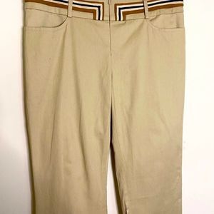 Vivienne Tam tan wide leg trouser retro sz 8